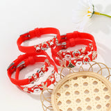 Stainless Steel Mesh Bracelet With Santa Claus Christmas Tree Beads Charm