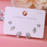 Women's 20 Styles 925 Silver Heart Geometric Earring Set