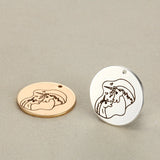 20 Stainless Steel Unicorns In Love Charms 25mm