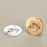 20 Stainless Steel Unicorns In Love Charms 25mm