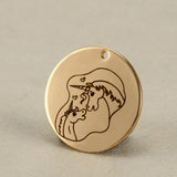 20 Stainless Steel Unicorns In Love Charms 25mm
