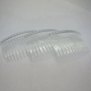 20 Pack Clear Hair Clips Side Combs 70X40mm