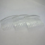 20 Pack Clear Hair Clips Side Combs 70X40mm