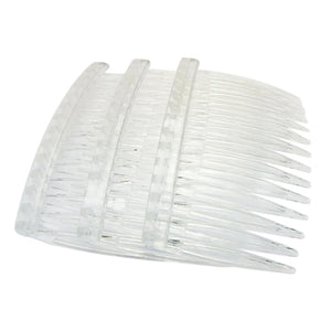 20 Pack Clear Hair Clips Side Combs 70X40mm