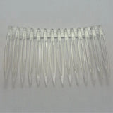 20 Pack Clear Hair Clips Side Combs 70X40mm