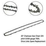 20" 76 Drive Links Chainsaw Mill Chain For Wood Cutting