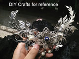 Metal Stamping Phenix 78*51mm Gold Silver Bronze Steel DIY Crafts Findings