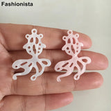 20 pcs Resin Goldfish Charms,White,Pink,Double Sided Acrylic Charms For Crafts