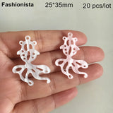20 pcs Resin Goldfish Charms,White,Pink,Double Sided Acrylic Charms For Crafts