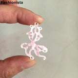 20 pcs Resin Goldfish Charms,White,Pink,Double Sided Acrylic Charms For Crafts