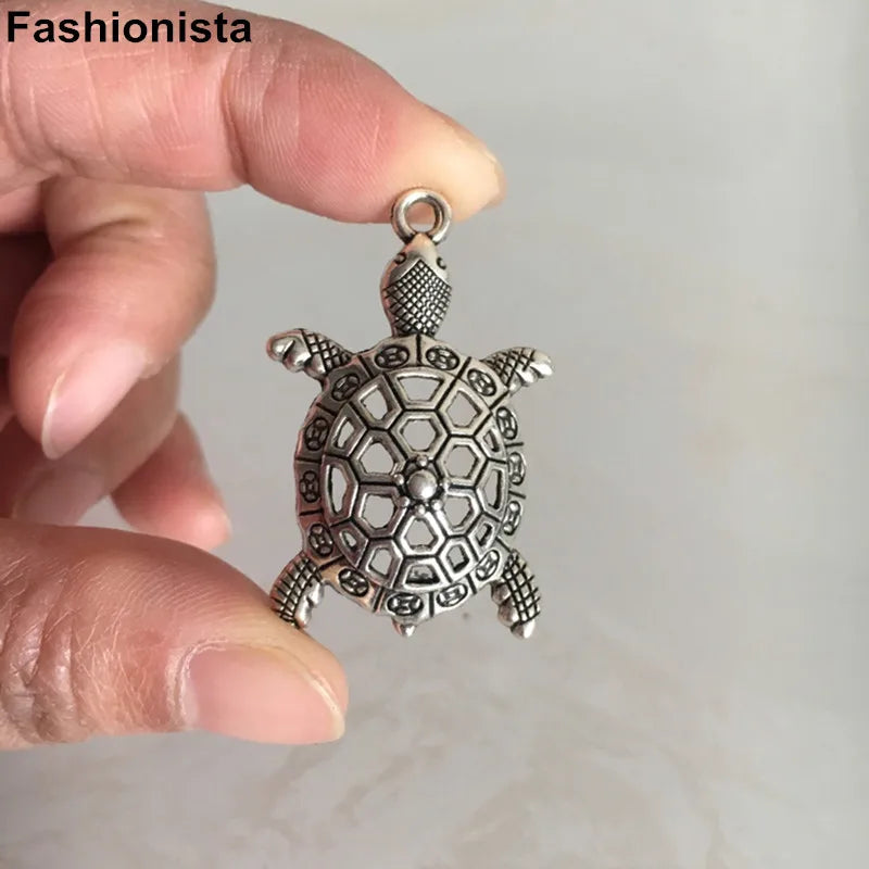 20 pcs Vintage Bronze Tortoise Charm Pendant for Jewelry Making