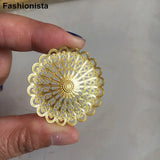 20 pcs 37mm Brass Round Filigree Settings for Jewelry & Crafts DIY