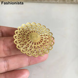20 pcs 37mm Brass Round Filigree Settings for Jewelry & Crafts DIY