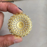 20 pcs 37mm Brass Round Filigree Settings for Jewelry & Crafts DIY