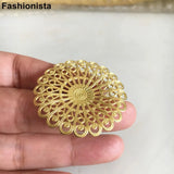 20 pcs 37mm Brass Round Filigree Settings for Jewelry & Crafts DIY