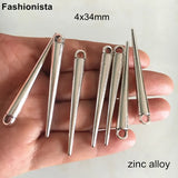 20 pcs Antique Zinc Alloy Long Cone Charms for DIY Earrings Necklace