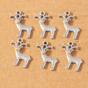 20 pcs Deer Elk Charms for X'mas Jewelry Making