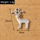 20 pcs Deer Elk Charms for X'mas Jewelry Making