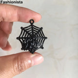 20 pcs Spider Web Charm Pendant 31x35mm Metal Horrible Insect Spider Charms