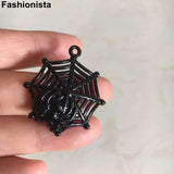 20 pcs Spider Web Charm Pendant 31x35mm Metal Horrible Insect Spider Charms
