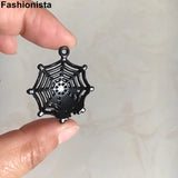 20 pcs Spider Web Charm Pendant 31x35mm Metal Horrible Insect Spider Charms