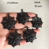 20 pcs Spider Web Charm Pendant 31x35mm Metal Horrible Insect Spider Charms