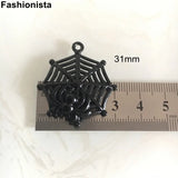 20 pcs Spider Web Charm Pendant 31x35mm Metal Horrible Insect Spider Charms