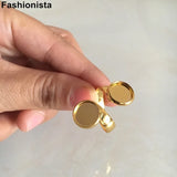 20 pcs Brass Blank Ring Tray 10/12mm Double Trays Adjustable DIY Ring