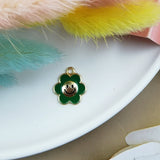 20 pcs Colorful Sunflower Enamel Charms for Jewelry Making