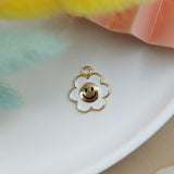 20 pcs Colorful Sunflower Enamel Charms for Jewelry Making