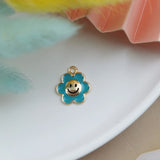 20 pcs Colorful Sunflower Enamel Charms for Jewelry Making