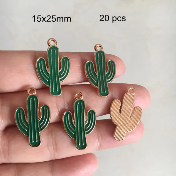 20 Cute Charms for Jewelry Making - Fish Bones, Telescope, Lip, Cactus Charms