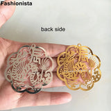 Filigree Dragon Flower Charm Pendant 50x53mm Metal Stamping Crafts DIY Supplies