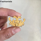 20 pcs Filigree Metal Flowers Charms, Lucky Clouds For Necklace or Crafts DIY