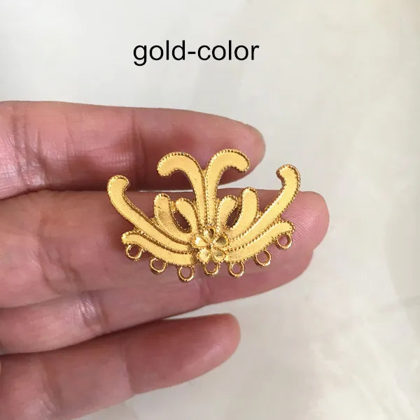 20 pcs Filigree Metal Flowers Charms, Lucky Clouds For Necklace or Crafts DIY