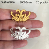 20 pcs Filigree Metal Flowers Charms, Lucky Clouds For Necklace or Crafts DIY