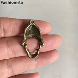 Great Shark Jaw Charm Pendant 18*29mm - Metal Bronze Charms