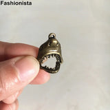 Great Shark Jaw Charm Pendant 18*29mm - Metal Bronze Charms