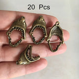 Great Shark Jaw Charm Pendant 18*29mm - Metal Bronze Charms