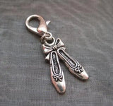20 pcs Ballet Slipper Shoe Dangle Bead Charm for Bracelets
