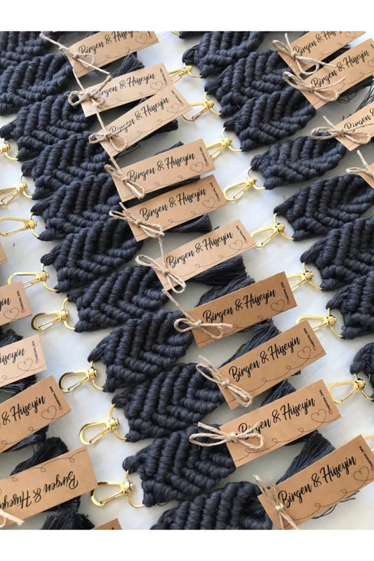 20 pcs Macrame Keychain Handcrafted Boho Key Chain