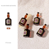 20pcs 3D Mini Wine Bottle Nail Charms DIY Nail Art Decoration
