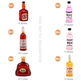 20pcs 3D Mini Wine Bottle Nail Charms DIY Nail Art Decoration