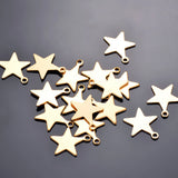 20 Pcs Tone Stainless Steel Small Star Charm for DIY Jewelry Making