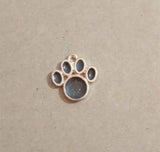 20 pcs/lot Enamel Animal Paw Print Charm Pendant for Pet Jewelry Making
