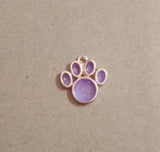 20 pcs/lot Enamel Animal Paw Print Charm Pendant for Pet Jewelry Making