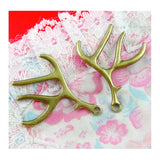20 pcs Christmas Antlers Charms Metal Jewelry Pendant