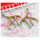 20 pcs Christmas Antlers Charms Metal Jewelry Pendant