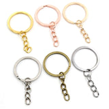 20 pcs/lot Key Ring Key Chain Plated 50mm Round Split Keychain Keyrings