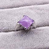 20 pcs Mixed Natural Purple Crystal Stone Rings Women's Jewelry